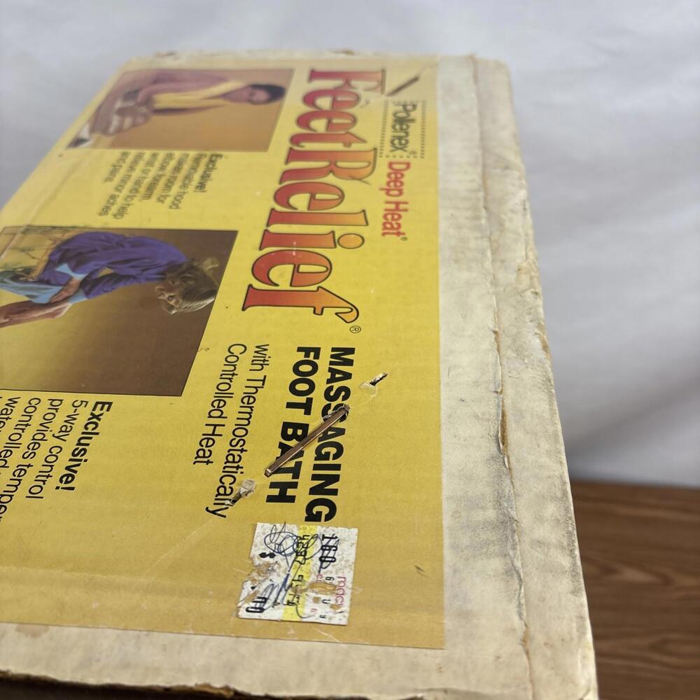 Vintage Pollenex Deep Heat FootRelief Massaging Footbath Mod: F151H NEW Old Stck - Picture 6 of 8